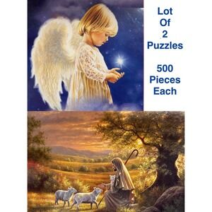NEW Sealed Sunsout Jigsaw Puzzles 500‎ Pcs Lot Of 2 Come To Him / Holding A Star
